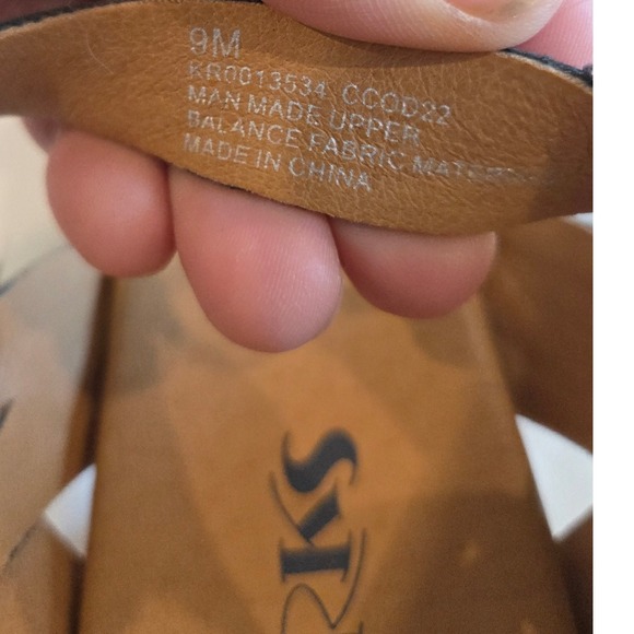 Korks Wedge Heel Sandals Women's Size 9M Blue Leather Ankle Strap - Picture 7 of 11